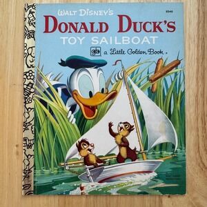 Walt Disney Donald Ducks Toy Sailboat Little Golden Book ED40 1978 VTG
